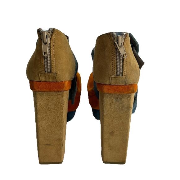 jeffrey campbell dressen colorblock platform heels size 7 - Picture 9 of 12